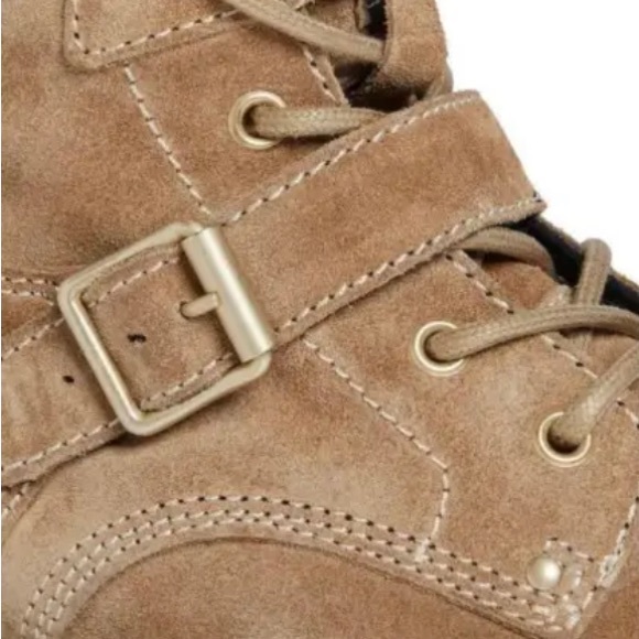 NWT ALLSAINTS sz9 Paulina suede leather combat boots in color-desert… - Picture 4 of 7